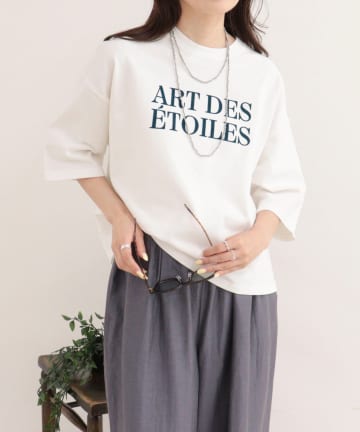 FREDY & GLOSTER(フレディ アンド グロスター) フロッキーロゴ5分袖Tシャツ