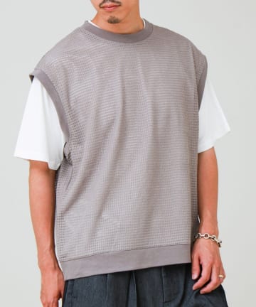 FREDY & GLOSTER(フレディ アンド グロスター) 【2点セット】メッシュベスト アンサンブルTEE