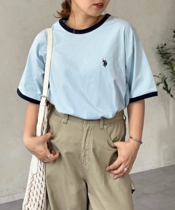 CPCM(シーピーシーエム) 【U.S. POLO ASSN.】配色リンガーT