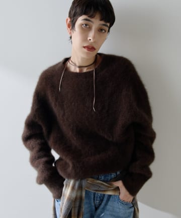 Whim Gazette(ウィム ガゼット) 〈WEB限定〉ファークルーネックプルオーバー