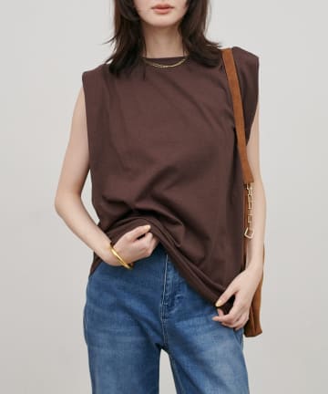 NICE CLAUP / OLIVE des OLIVE OUTLET(ナイスクラップ  / オリーブ デ オリーブ アウトレット) 【LARUTA】天竺ショルダータックプルオーバー