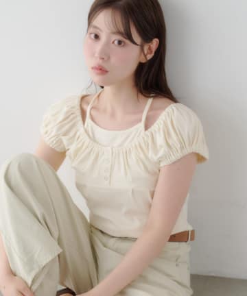 Kastane(カスタネ) 【7.3(金)12:00発売】ホルターヘンリーチビtee
