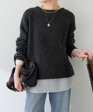 COLLAGE GALLARDAGALANTE(コラージュ ガリャルダガランテ) 《前後２WAY仕様》ヤクライクカーディガン