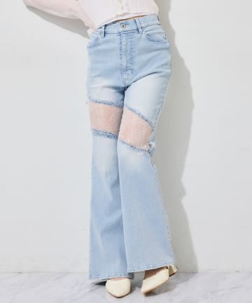 NICE CLAUP / OLIVE des OLIVE OUTLET(ナイスクラップ  / オリーブ デ オリーブ アウトレット) 【one after another】レースコレデニム