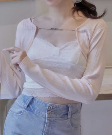 NICE CLAUP / OLIVE des OLIVE OUTLET(ナイスクラップ  / オリーブ デ オリーブ アウトレット) 【Belle Charme】レースキャミソール