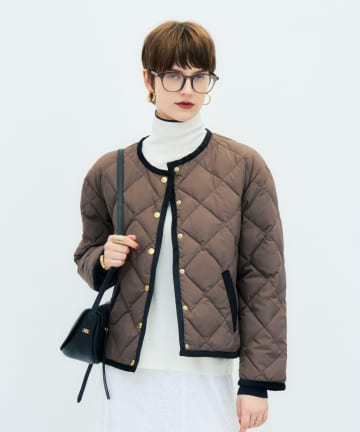 NOLLEY'S(ノーリーズ) 【TAION×LIMONTA】別注ベロアパイピングショートダウン