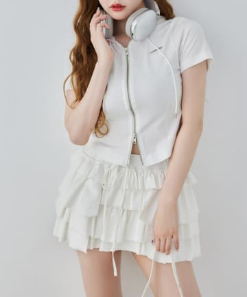 NICE CLAUP / OLIVE des OLIVE OUTLET(ナイスクラップ  / オリーブ デ オリーブ アウトレット) 【one after another】半袖パーカー