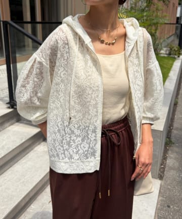 Chez toi(シェトワ) レースフードブルゾン
