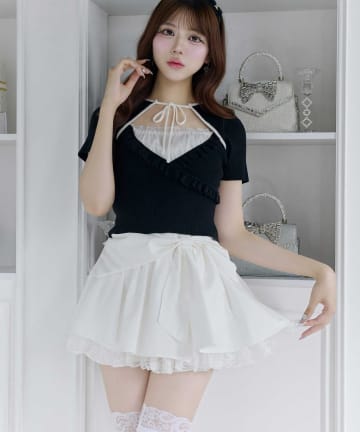 Belle Charme(ベルシャルム) Girly Layered Knit