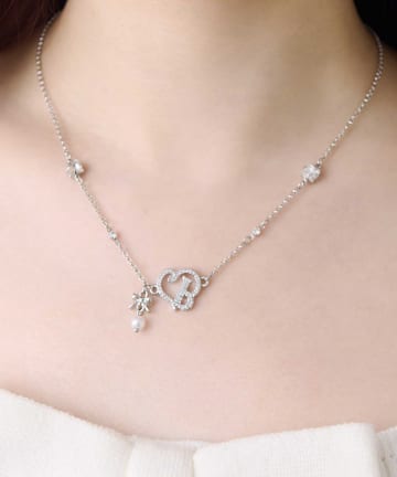 Belle Charme(ベルシャルム) Crystal Logo Necklace