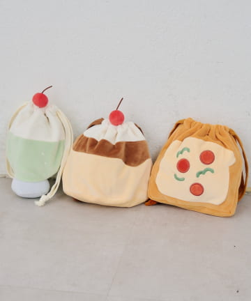 NICE CLAUP / OLIVE des OLIVE OUTLET(ナイスクラップ  / オリーブ デ オリーブ アウトレット) 【RMAF】もちもち喫茶巾着ポーチ
