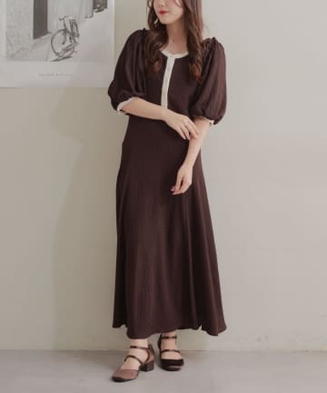 NICE CLAUP / OLIVE des OLIVE OUTLET(ナイスクラップ  / オリーブ デ オリーブ アウトレット) 【RMAF】前後２wayトップスセットワンピース