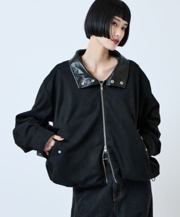Lui's(ルイス) スウェードスタンドZIPブルゾン