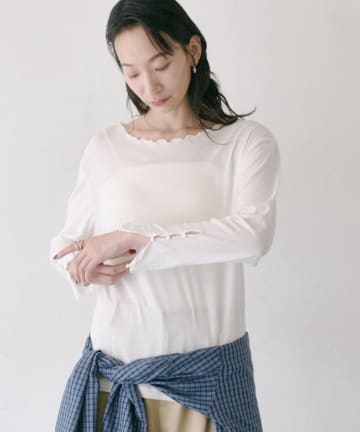 COLONY 2139(コロニー トゥーワンスリーナイン) 袖ボタンメロウ長袖Tシャツ