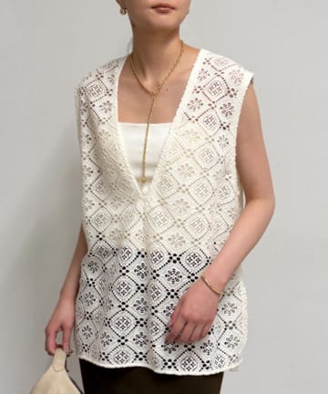 OUTLET(アウトレット) 【Loungedress】レースジレ