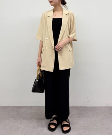 OUTLET(アウトレット) 【Loungedress】ニットキャミワンピース
