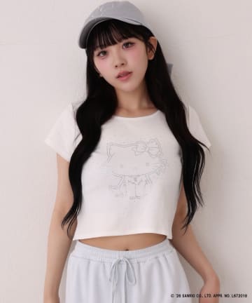one after another NICE CLAUP(ワンアフターアナザー ナイスクラップ) 【チャーミーキティ】ラインストーンTee