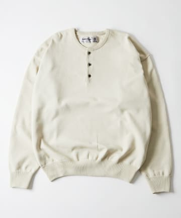WHO’S WHO gallery(フーズフーギャラリー) 【Sourcream】ウエスタンボタンヘンリーネックニット