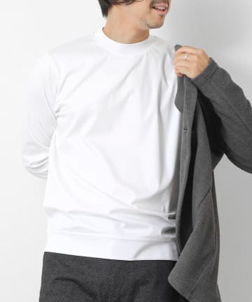 NOLLEY'S(ノーリーズ) 《ビジカジ対応》シルケットスムース クルーネック ドレスロンT 26AW
