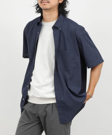 NOLLEY'S(ノーリーズ) 《一部セットアップ対応》DotAir ドットエアー半袖B.D. ボタンダウンシャツ 通気性/UVカット 26SS