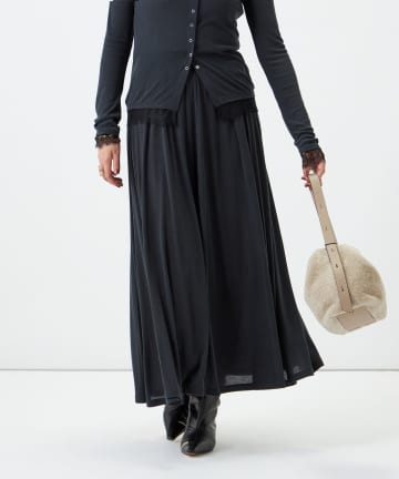 NOLLEY'S(ノーリーズ) 【WEB限】《セットアップ》ウォッシャブルフィブリルテレコフレアーマキシスカート