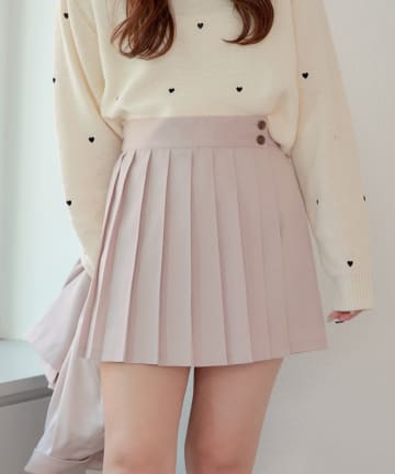 NICE CLAUP / OLIVE des OLIVE OUTLET(ナイスクラップ  / オリーブ デ オリーブ アウトレット) 【RMAF】ラッププリーツショートパンツ