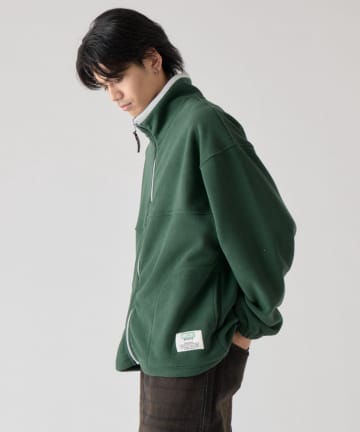 -goocy-(グーシー) 【DISCUS】 フリーススタンドカラー配色ZIP ジャケット