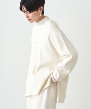 OUTLET(アウトレット) 【Loungedress】総針ハイネックニット