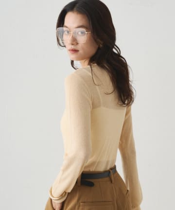 OUTLET(アウトレット) 【Loungedress】シアーニットプルオーバー