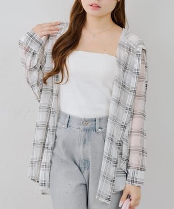 NICE CLAUP / OLIVE des OLIVE OUTLET(ナイスクラップ  / オリーブ デ オリーブ アウトレット) 【continuer】フード付ビッグシャツ