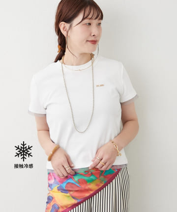 Remind me and forever(リマインドミーアンドフォーエバー) 接触冷感チュール切替Tシャツ