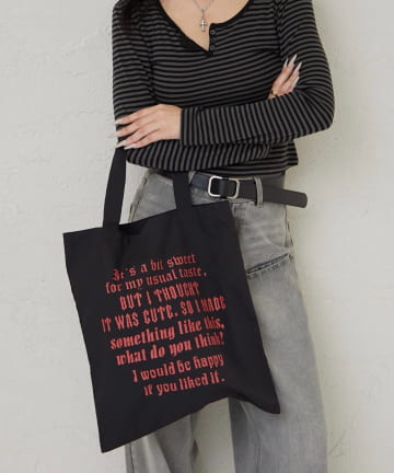 OUTLET(アウトレット) 【WHO'S WHO gallery】アソートメッセージロゴトートバッグ