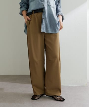 PUAL CE CIN(ピュアルセシン) ストレッチカーブシルエットパンツ