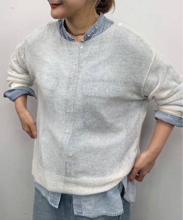 PUAL CE CIN(ピュアルセシン) モヘア混ニットプルオーバー