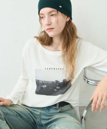 CIAOPANIC TYPY(チャオパニックティピー) ∴シアー裏毛裾ラウンドフォトTee