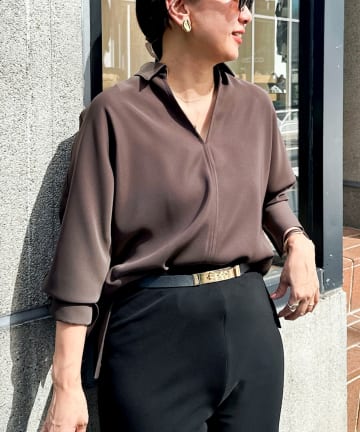 NOLLEY'S(ノーリーズ) 【一部WEB限定カラー】《セットアップ対応》ウォッシャブルツイルスキッパーシャツ