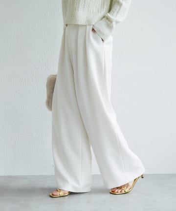 La boutique BonBon(ラブティックボンボン) ハイウエスト2タックワイドパンツ