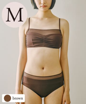 3COINS(スリーコインズ) シアーブラショーツセット：Mサイズ