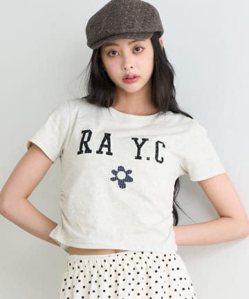 RAY CASSIN(レイカズン) ロゴパッチチビTシャツ