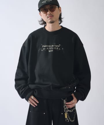 Lui's(ルイス) SURJENT オーバーサイズステンシルスウェット