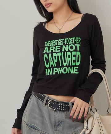 OUTLET(アウトレット) 【WHO'S WHO gallery】メッセージトップス