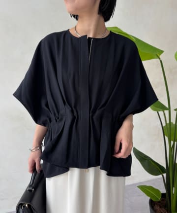 Jena　espace merveilleux(ジェナ　エスパスメルヴェイユ) ジャガードタックブルゾン
