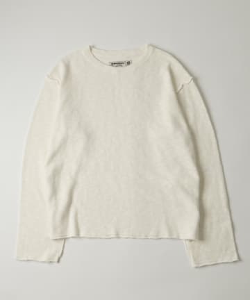 WHO’S WHO gallery(フーズフーギャラリー) 【Sourcream】太番手甘編みスラブ天竺トップス