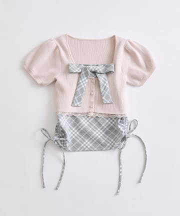 OLIVE des OLIVE(オリーブ デ オリーブ) Ribbonキャミ×カーデセット