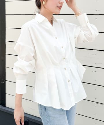 NOLLEY'S(ノーリーズ) 【一部店舗限定色】ストレッチタフタスキッパータックシャツ