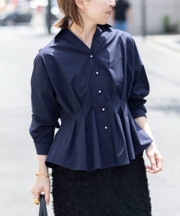 NOLLEY'S(ノーリーズ) 【一部店舗限定色】ストレッチタフタスキッパータックシャツ