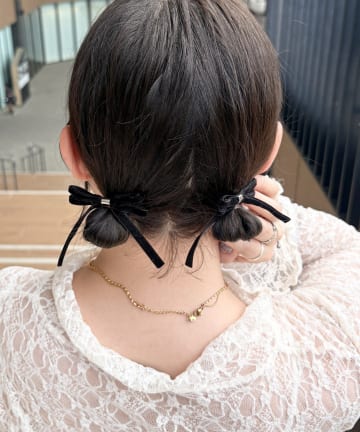 Lattice(ラティス) 【8下旬販売開始】【sango企画】ベロアリボンヘアカフセット(2P)