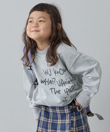 OUTLET(アウトレット) 【CIAOPANIC TYPY】【KIDS】ポイントロゴ刺繍オーバースウェット