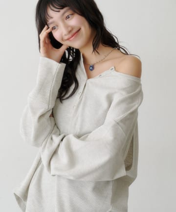 Kastane(カスタネ) 【10.10(土)12:00 新色追加/SNSで話題/高評価レビュー/セットアップ対応】 フラワーワッフルヘンリートップス