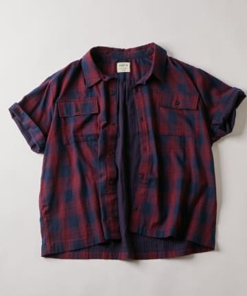 OUTLET(アウトレット) 【WHO'S WHO gallery】 ブロックチェックS/Sシャツ